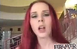 Horny redhead Candi gets cum