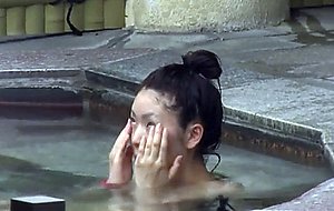 Beautiful asian woman naked on a spa
