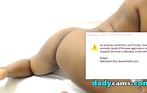 Blonde ebony bouncing beautifull ass on webcam