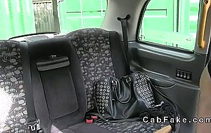 Busty spanish babe fucked in british fake taxi