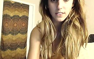 Hot college babe plays pussy on webcam