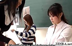 Subtitled cfnm japanese nude art class teacher handjob