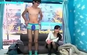 Public japanese babe jerking passenger on bus 
