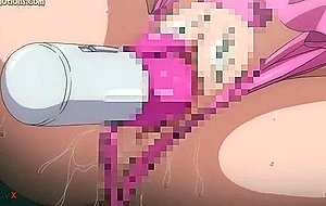 Lascive anime gets pussy dildoed