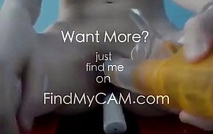 Ass and pussy masturbation on webcam