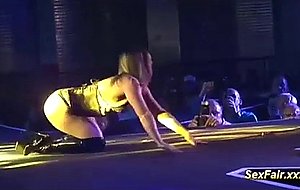 Flexible lapdance on venus show stage