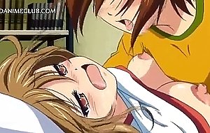 Big nippled anime girl pussy nailed hardcore in bed