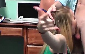 Three college girls play sex games in the dorms