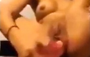 Teen latina plays with juicy pussy