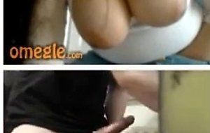 Omegle girl with big tits makes me cum