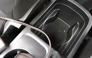 Horny couple masturbating in the car