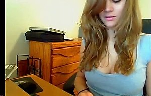 Amateur beauty gives honey striptease on webcam