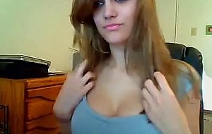 Amateur beauty gives honey striptease on webcam