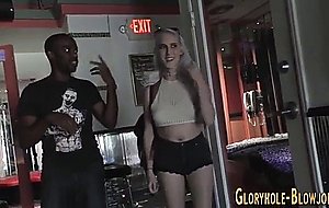 Blonde tugs black dong