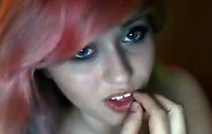 Cute emo girl first time on chatroulette
