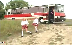 Busdriver pulls over for pissing schoolgirls