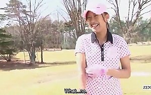 Subtitled uncensored hd japanese golf outdoors exposure