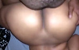 Pounding an ebony plump teen from behind