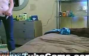 Half Asian College Freshman Teen Masturbates on Webcam