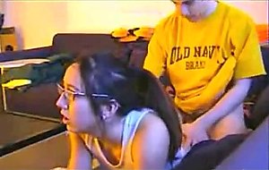 Gf plays call of duty while her boyfriend anal fucks on