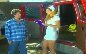 nasty nurse anal fucked at the rear of a truck