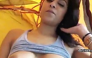 Horny latina fucked by a stud
