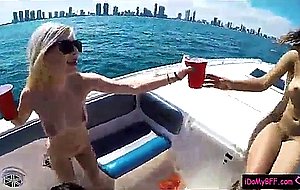 Cute teen besties boat party leads to nasty group sex