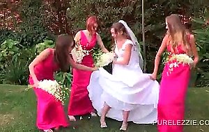 Lesbian group sex with sweet bride and her sweet brides maids
