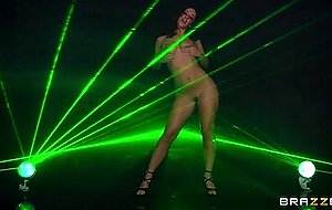 Jada stevens solo posing with great laser show