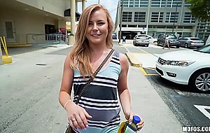 Fiery petite blonde gets fucked in public and she loves it