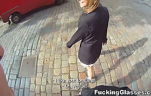 Blonde cutie tricked into outdoor sex porno videos