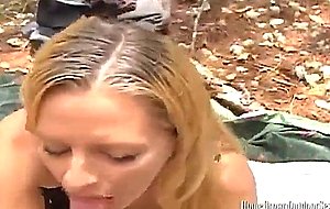 Amateur couple films themselves fucking in the woods