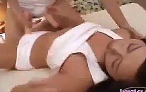 2 Asian Girls Sucking And Fucking Each Other Pussies With Strapons On The Bed