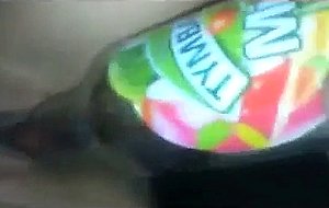Huge orgasm with bottle in my cunt