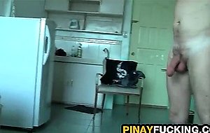 Asian amateur blows a stranger in a hotel