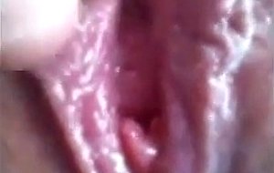 Very closeup squirting vagina