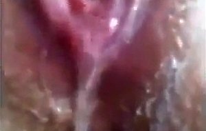 Very closeup squirting vagina