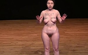 Nude feminist talks about brexit