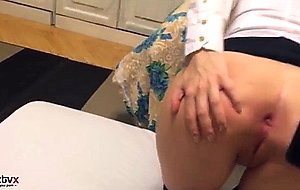 Milf ass fingered and spanked  