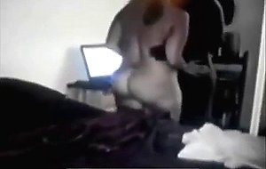 Bbw fucking her black bull on webcam  