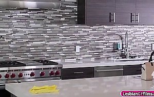 Busty milf licked by her honey housekeeper  