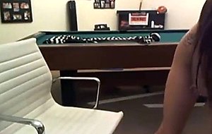 Fucking honey slut on a billiard table