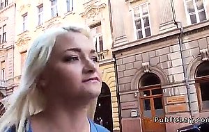 Russian blonde nurse banging in public by the river