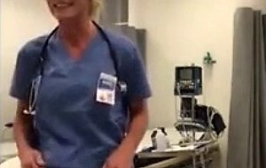 Nurse flashing during live procedure