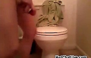 Bathroom masturbation at hotchatlive