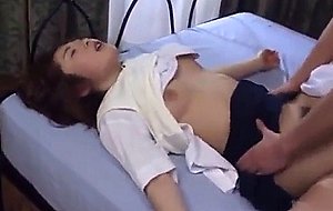 Hot yuka gets her big tits and hairy pussy played with