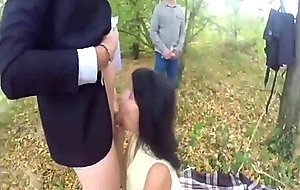 Slutwife in forest