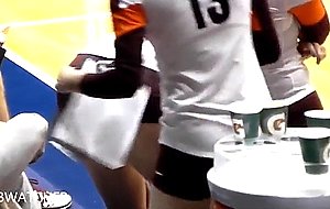 College volleyball ass close up, real, and perfect  