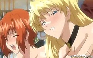 Two busty shemales hentai intense poking from behind