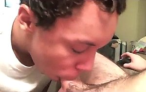 Sucking off the thick dick straight guy once again